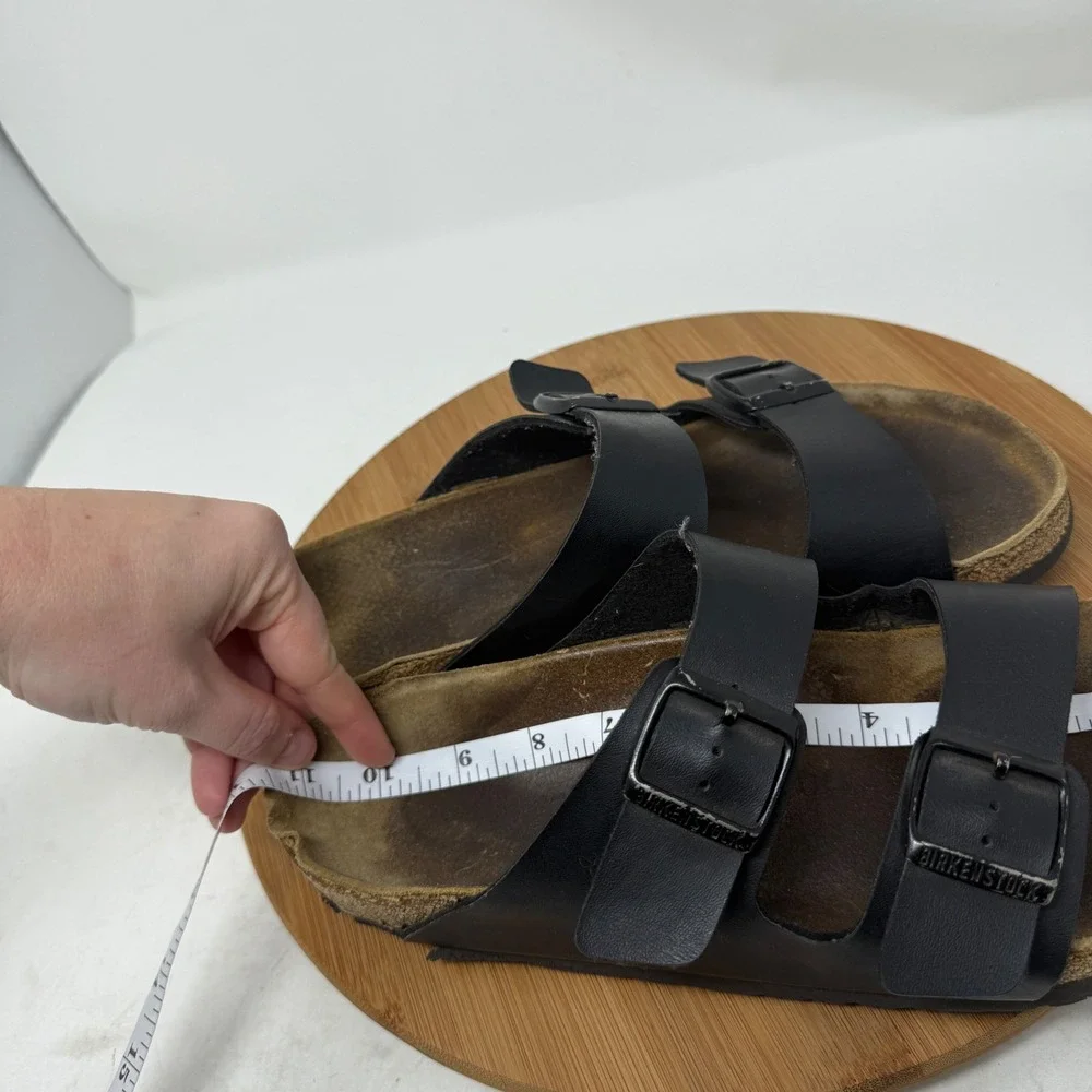 Birkenstock Arizona Birko-Flor Sandals Black Double Strap Slide EUR 42 US Mens 9